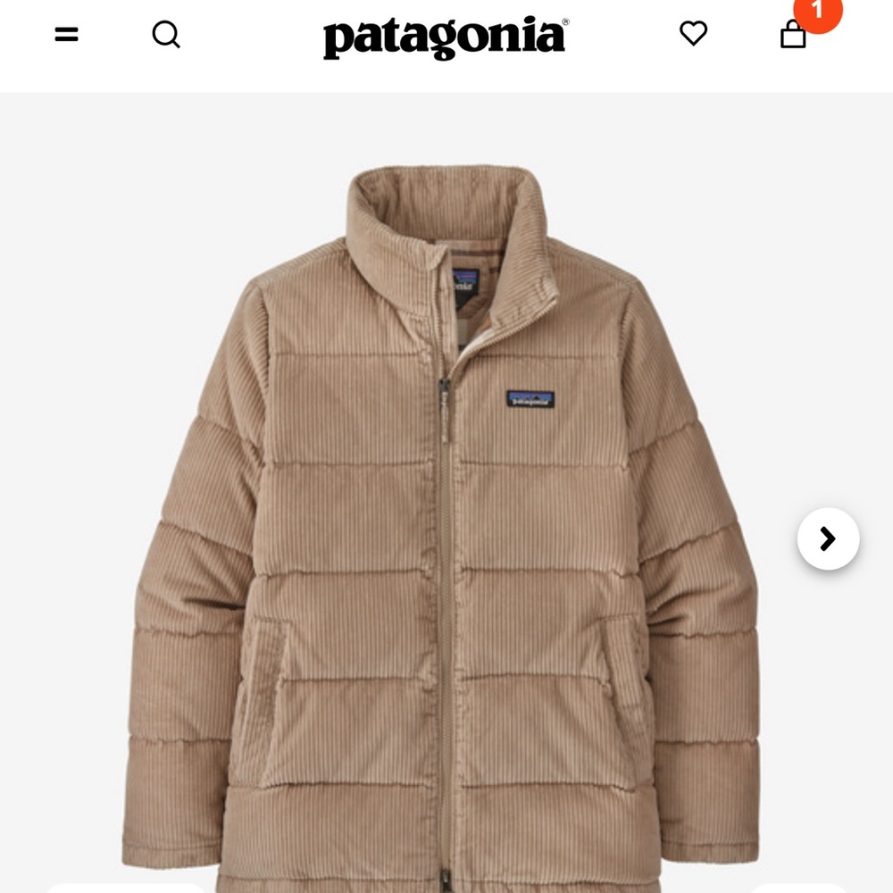 Patagonia Women's Cord Fjord Coat in Oar Tan Size Small